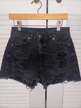 Black Distressed Denim Shorts - Women
Crossover Waist